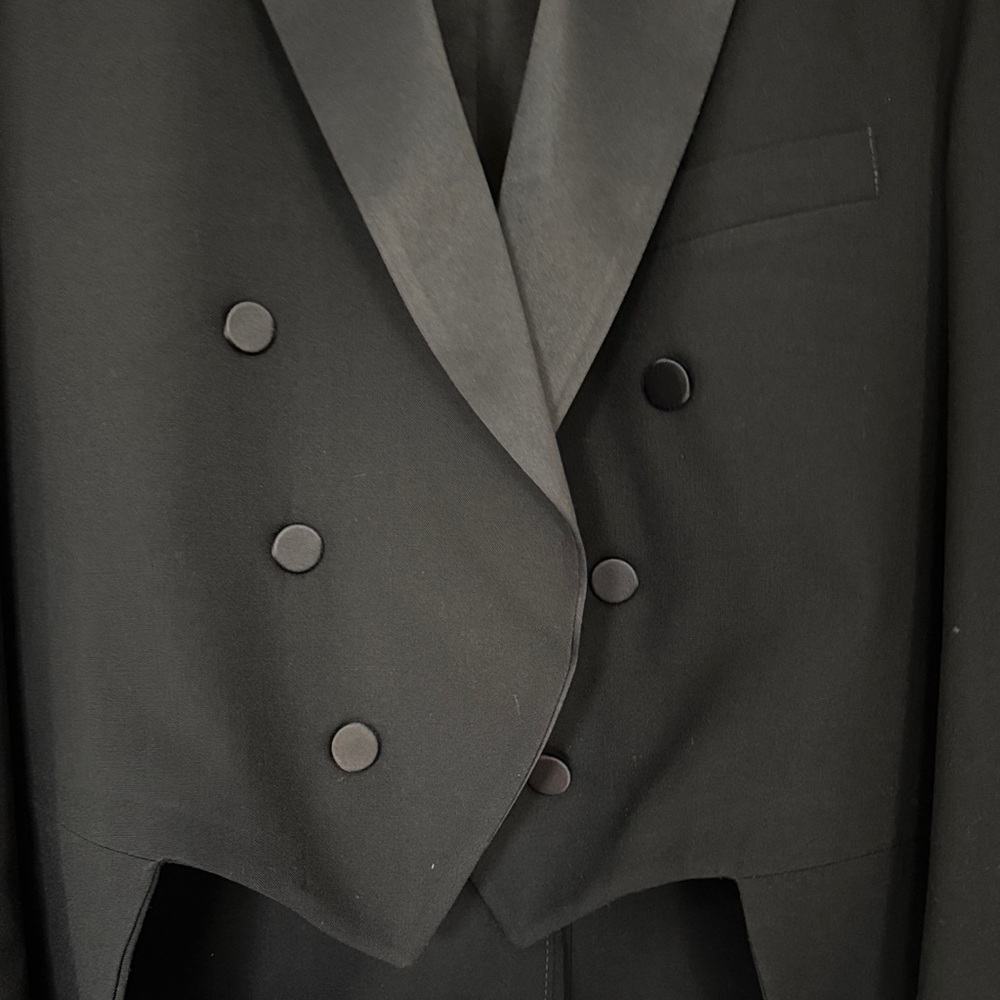 Classic Black Tailcoat Tuxedo Suit - Picture 2 of 16
